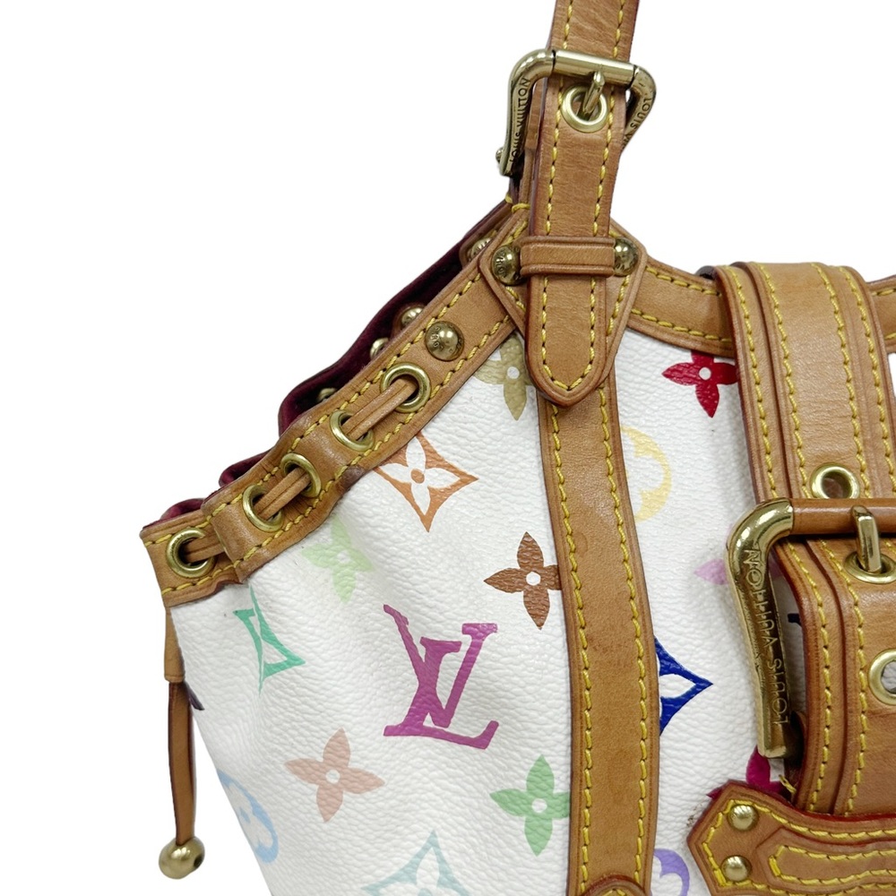 Louis Vuitton Teda PM Top Handle Bag PM Multicolor Canvas Blanc White - Picture 3 of 11